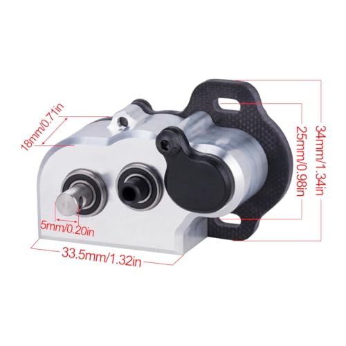 Ultralight Tiny Gearbox 36T 48P RC Portal Transmission with Slipper Pad CNC for 1/10 RC Crawler LCG Chassis Capra SCX10 Hop-ups