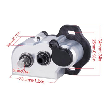 Ultralight Tiny Gearbox 36T 48P RC Portal Transmission with Slipper Pad CNC for 1/10 RC Crawler LCG Chassis Capra SCX10 Hop-ups