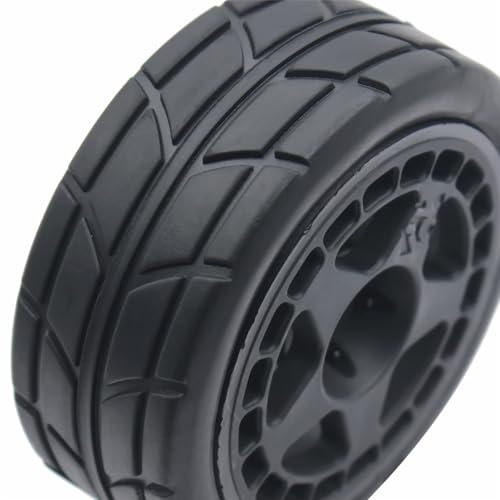 66mm 4PCS 1/10 RC On-Road tires and Hard Plastic wheels set Hex 12mm For WRC Drift Car Conversion 1/10 RC On-Road Car Traxxas Tamiya FW06 TT02 HPI HSP 94122 Kyosho%T066 (black) - color: black