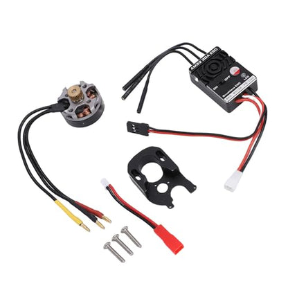 JTLB Brushless Outrunner Motor ESC Combo Fit for Axial SCX24 1/24 RC Crawler Kit 30A with Mount