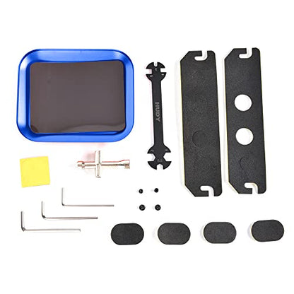RC Cars Tool Heightening Work Stand Assembly Platform 360 Degree Rotate Repair Station 1/10 1/8 Buggy Crawler Car (Green) - color: Green