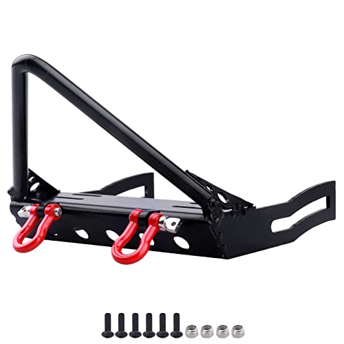Metal RC Crawler Front Bumper with Winch Mount Shackles for Axial SCX10 & SCX10 II Redcat Gen7 Gen 8 Upgrades (Type B) - style: Type B
