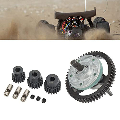 RC 52T Differential Gear Assembly with 15T 17T 19T Pinions Gear Set Premium Durable Upgrade Kit for Enhanced Performance Smooth Ride & Precise Fit on 1 10 RC Car