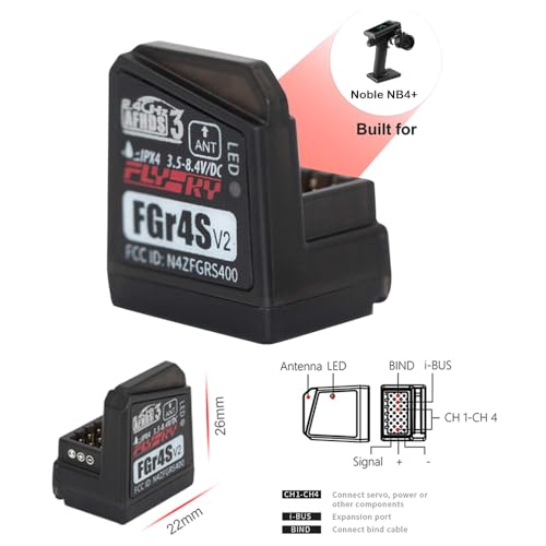 GoolRC Flysky Noble NB4+ 2.4GHz 8CH Radio Transmitter with FGr4S V2 Receiver for RC Car Boat