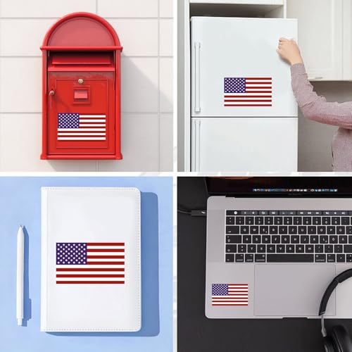 American Flag Stickers and Decals in 5 Sizes,10.1x7.3 Car Sticker American Flag Decal with 12 Stickers/1 Sheet for Car Decor,Self-Adhesive Americans Flags Sticker Cars Decals