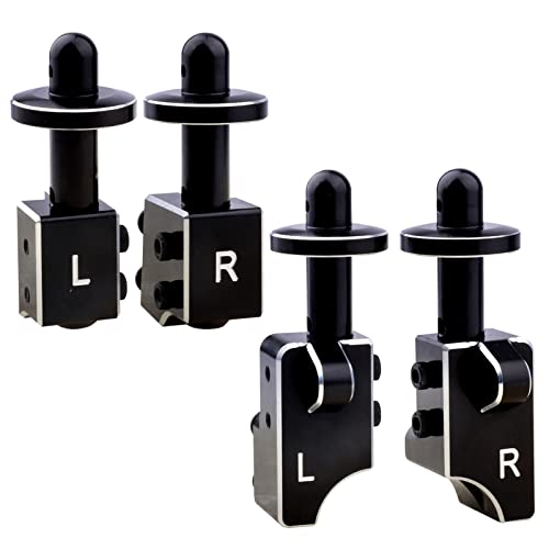 Aluminum Body Post Mounts & Body Post Set w/Body Clips Washers for Arrma Notorious 6S BLX, Front & Rear (Black)