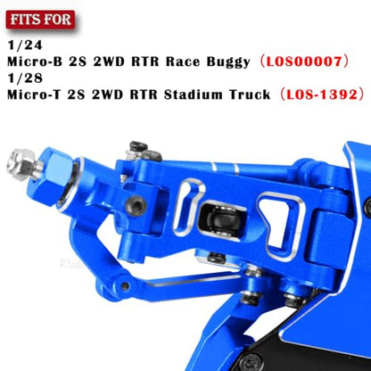 RC Upgrades Part for 1/24 Micro-B 2S 2WD,1/28 Micro-T 2S 2WD,Aluminum Suspension Arms/Caster Block/Steering Blocks/Rear Stub Axle Carriers/Suspension Mount,Navy Blue(LOS-1768,LOS-1761) - color: Navy Blue-(upgrades Part）