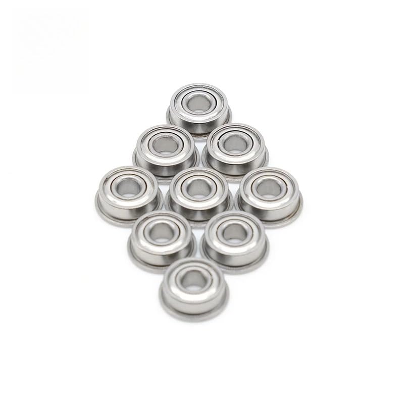 MF104ZZ Flange Bearing 4x10x4 mm ABEC-7 (10 PCS) Miniature Flanged MF104 Z ZZ Ball Bearings - size: MF104ZZ 4x10x4