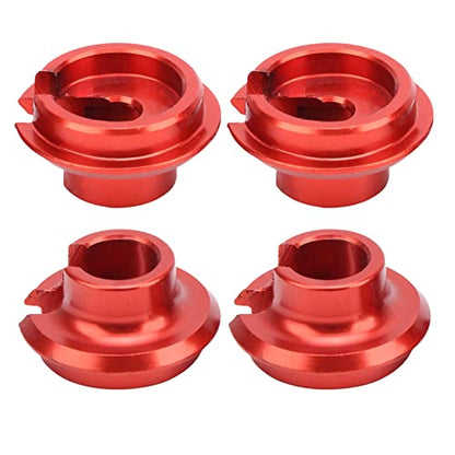 RC Spring Retainers, Durable Shock Cups Upgrade for Smooth Ride, 4Pcs Red Set for 1/10 Scale RC Cars Off-Road Racing and Hobbyist Maintenance