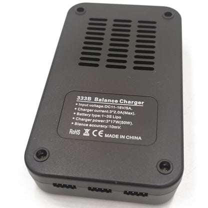 3-in-1 Battery Charger - 3S Lithium Battery Smart Balance Parallel Charging Hub, 12.6V/6A Battery Adapter for Yuneec Q500, Q500+, 4K RC Quadcopter Power Supply Adapter