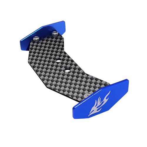 Lightweight Carbon Fiber RC Tail Wing Aluminum RC Rear Wing for Losi 1/24 Micro-B 2WD Buggy High-Performance Upgrade Parts (Blue) - color: Blue