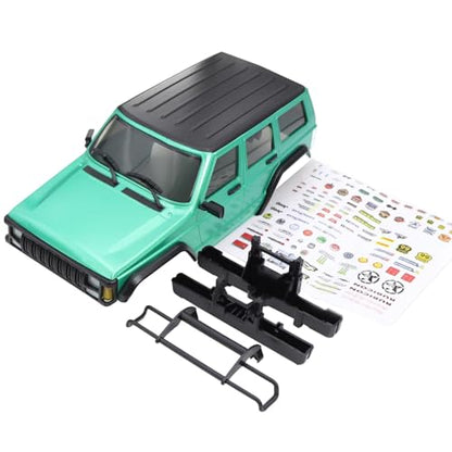 RC car Components Compatible with TRX4M for Bronco for Defender 1/18 RC Car Parts 6.10in Wheelbase Hardtop Body Shell Kit with Front Rear Bumpers(Green) - color: Green