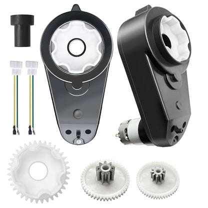 24V40000RPM Fast Motor Gearbox for Power Wheels Upgrade Replacement Kit | 2-Pack 18V-24V 40000RPM Motor Gearbox for Kids Ride on Car Replacement Motor Parts,2 Steel Gear,Large Aperture,High Speed