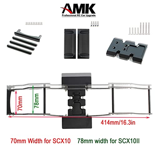 LCG Chassis Kit, 3-in-1 Body Connecting Rods, Side Steps, Gearbox Bottom Plates for 1/10 RC Rock Crawler Axial SCX10 I II Upgrade Parts - color: 3-in-1 Accessories Set