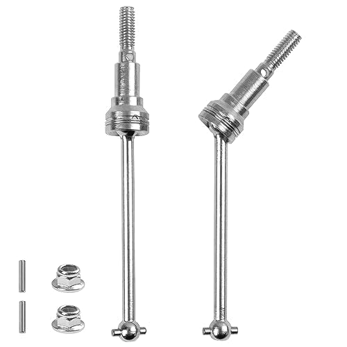 2Pcs Vgoohobby Steel Drive Shaft Joint CVD Driveshaft Dogbone w/Lock Nut Compatible with MJX H16 16207 16208 16209 1/16 RC Car