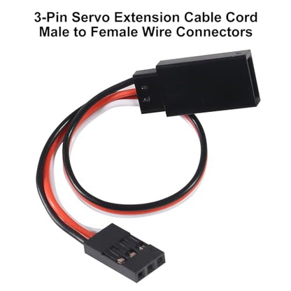 15pcs 3-pin Servo Extension Cable Cord 15cm Male to Female RC JR Servo Extension Cord Wire Connectors for Servo Extension Connection Control Board Remote Control Parts