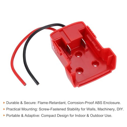 HARFINGTON Battery Adapter Converter for DIY Rc Car Truck Toys' 18V Battery, Battery Conversion Kit with 12AWG Wire, Wire Harness Connector, Red - color: Red