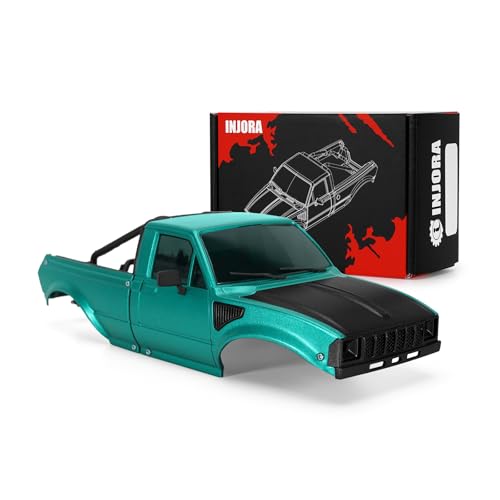 INJORA IR60-24 Body for SCX24 C10 Bronco Wrangler Base Camp 4Runner (Green) - color: Green