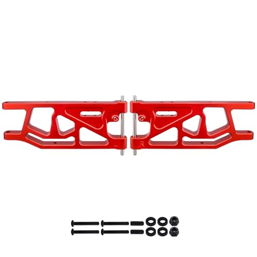 Aluminum Rear Lower Suspension Arms Set for ARRMA Mojave 6S BLX Upgrades 1/7 Scale Desert Truck, Replaces ARA330607 (Red) - color: Red