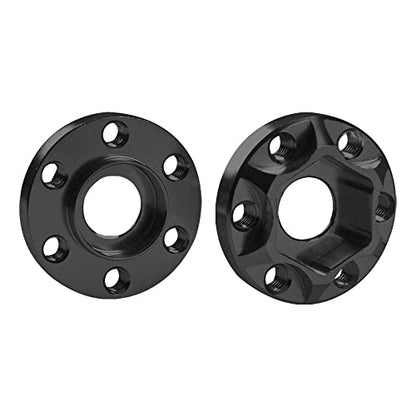 Metal RC 12mm Wheel Hex Hub Extension Combiner Compatible with 1.9/2.2inch Wheel Rim Axial SCX10 Traxxas TRX4 D90 1/10 RC Crawler (6mm, Black) - color: Black, size: 6mm