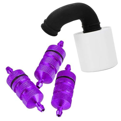 RC Aluminum Nitro Fuel Filter & RC 1/8 Air Filter Cleaner Upgraded Parts Fit SH.28 Engine