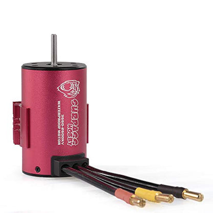 GoolRC Surpass Hobby 3660 Brushless Motor and ESC Combo, 2600KV Brushless Motor and 60A ESC for 1/10 Scale RC Car Truck Indispensable Accessory for Modification Enthusiasts