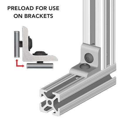 8020, 14131, 15 40 45 Series Steel M8 Slide-in Economy T Nuts Hardware Block Nuts for 1.5", 40mm, and 45mm Series Aluminum Extrusions 80/20 Profiles (25 Pack)