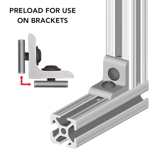 8020, 14131, 15 40 45 Series Steel M8 Slide-in Economy T Nuts Hardware Block Nuts for 1.5", 40mm, and 45mm Series Aluminum Extrusions 80/20 Profiles (25 Pack)