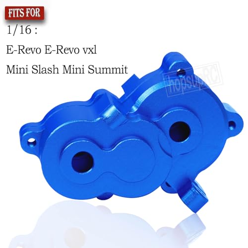 Center Gearbox Transmission Case Upgrades Part for 1/16 E-Revo/Mini Slash/Mini Summit,Aluminum Gearbox Differential Housings Hops Up,Navy Blue - color: Navy Blue/(for E-revo)