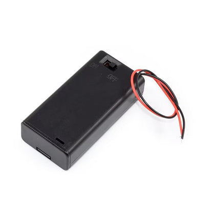 10 Pcs AA Battery Holder 2 Cell with Cover/ON Off Switch/Wire Leads,2xAA 1.5V Battery Case for Technology Production Toy Models Accessory DIY - size: 2AA covered