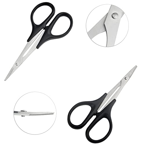 3Pack RC Body Reamer Hole Puncher with Curved and Straight Scissors RC Car Body Mounting Wide Body Kit for 0-14mm Hole Punching and Trimming (Round-Shell-Blue)