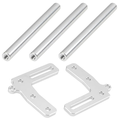 ShareGoo Aluminum Front Bumper Compatible with 1/10 RC Car Crawler Chassis Gspeed LCG TRX4 SCX10 Dodge Power Wagon Cliffhanger Body Shell (Silver) - color: Silver