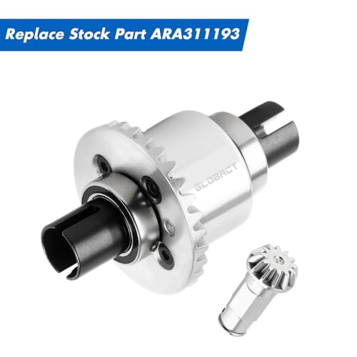 GLOBACT All Metal Differential 30T 0.8Mod with Rear Gear for ARRMA Grom | Oil Filled, Assembled Diff, Replace ARA311193, Only for Granite GROM Typhon GROM Mojave GROM RC Truck Upgrade Parts - size: Rear