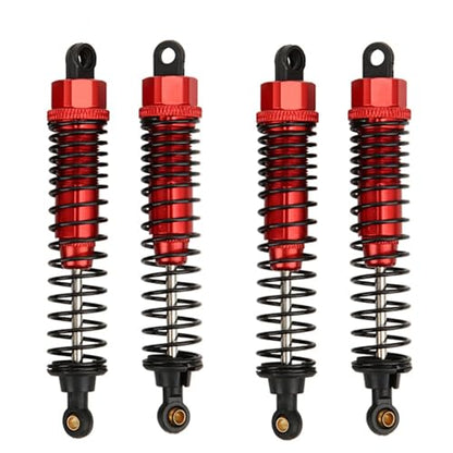 New 4pcs 68mm/98mm /108mm Aluminum Shocks Absorbers Damper for HSP HPI 1/10 Scale RC Car On-Road Monster Truck Off Road Buggy(Red 108mm) - color: Red 108mm