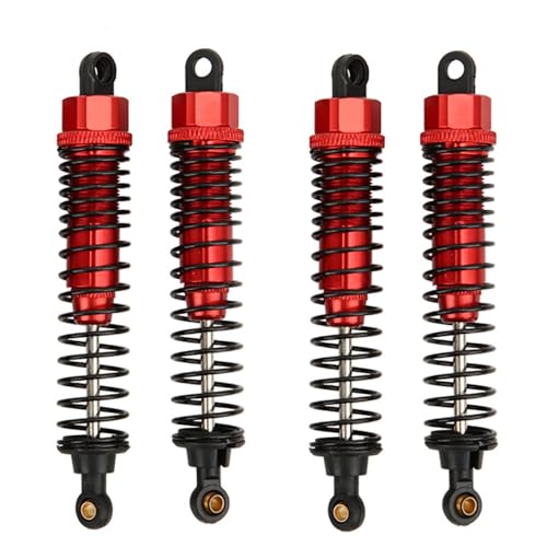 New 4pcs 68mm/98mm /108mm Aluminum Shocks Absorbers Damper for HSP HPI 1/10 Scale RC Car On-Road Monster Truck Off Road Buggy(Red 108mm) - color: Red 108mm