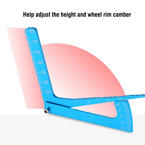 RC Camber Gauge, RC Car Ride Height Gauge Adjustable Ruler Adjusting Height and Wheel Rim Camber Tool RC Car Alignment Equipment for RC Car Truck Tire