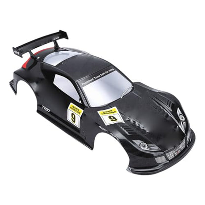 JTLB RC Car Body Shell, 1/10 Scale Universal Painted Precut PVC Shell for 26cm Wheelbase Sports Car, with Clear Graphic Patterns for Snug Fit and Easy Installation
