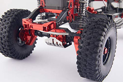 Aluminum Alloy Front and Rear Axle Housing Set for 1/10 Traxxas TRX4 RC Crawler Car, Replace Original Plastic Axles Housing (Black) - color: Black