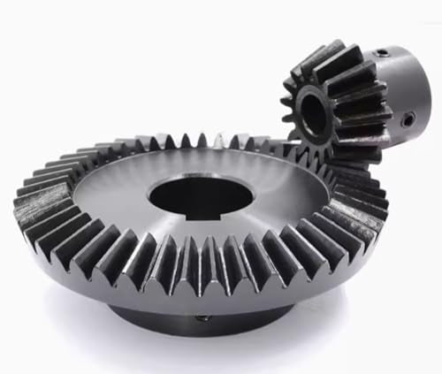 Transmission Ratio 1: 3, Bevel Gear, 90-Degree Steering, Modulus 1.5, Number of Teeth 15: 45, (Pinion Inner Hole 10mm, Big Gear Inner Hole 15mm- Keyway Width 5mm)2pcs/Set.