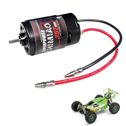 35T Waterproof RS550 Brushed RC Motor for 1/10 RC Scale RC Crawler Car TRX4 TRX6 Redcat Axial SCX10 SCX10 II AXI03007 JL 90046 RC4WD D90 Truck Boat Motor Upgrade Kit Replacement Parts(35T)