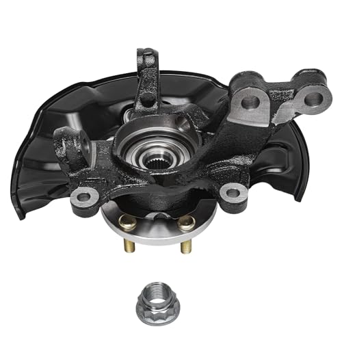 Detroit Axle - Front 4pc Steering Knuckles Kit for 14-18 Toyota Corolla, 14 | Matrix, 2 Steering Knuckles & Wheel Bearing Hubs 2 Outer Tie Rod Ends 2014 2015 2016 2017 2018 Replacement - size: 4SU50414/Kit
