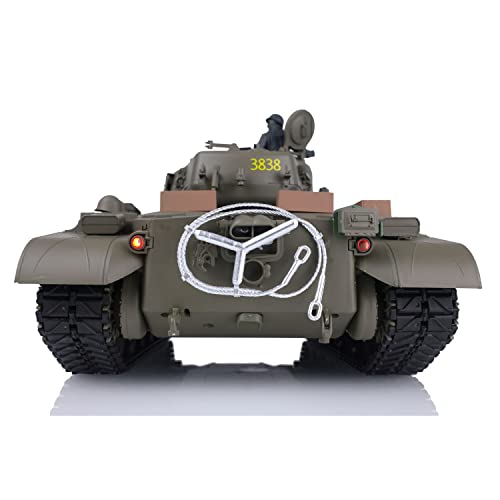 TOUCAN RC HOBBY US in Stock 2.4Ghz Henglong 1/16 Scale 7.0 Plastic Ver M26 Pershing RTR RC Tank Model 3838 BB Airsoft that Shooting BB Bullets - color: Standard