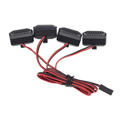 DKKY RC Car Lights LED Spotlights 1/10 Scale RC Crawler Accessories for Axial SCX10 90046 Traxxas TRX4 TRX6 Wraith RR10 MST Redcat Gen8 (4 Dual Lights Without Controller) - style: 4 Dual Lights without Controller
