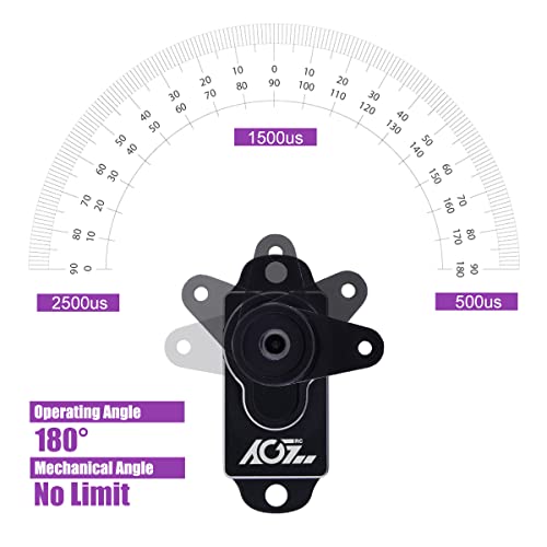 AGFRC Mini-Z Car 0.05Sec High-Speed RC Micro Servo Motor (A11CLS V3) | 1.4kg Torque, Titanium Gear, Coreless Motor, Programmable, Fits Mini-Z, 1/24-1/28 Scale RC Cars. 20x21x11.3mm, 11g - style: A11CLS V3 Purple