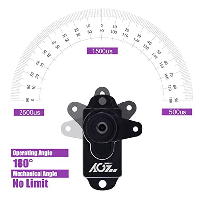 AGFRC Mini-Z Car 0.05Sec High-Speed RC Micro Servo Motor (A11CLS V3) | 1.4kg Torque, Titanium Gear, Coreless Motor, Programmable, Fits Mini-Z, 1/24-1/28 Scale RC Cars. 20x21x11.3mm, 11g - style: A11CLS V3 Purple