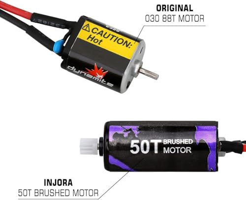 INJORA 050 Pro Brushed Motor 50T with Mount and Heat Sink for 1/24 SCX24 - size: Motor with Heat Sink