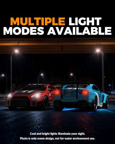 Drift RC Car, 1:20 Scale 2.4GHz 4WD 20KM/H Remote Control Cars | drift tires & racing tires, 2 batteries, LED lights, proportional throttle control, red - color: Red