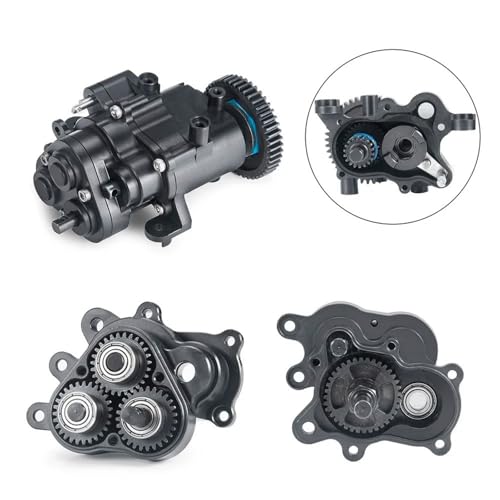 TRX4 2 Speed Transmission Case CNC Aluminum Metal Gearbox with Steel Gear for TRX-4 TRX6 1/10th RC Crawler Car Upgrade