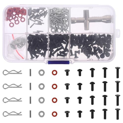 OSALADI 240pcs Rc Screw Kit for Rc Car and Truck with Sturdy Iron and Plastic Construction, Versatile Hardware Fastener Set for Home Repairs and Automotive Maintenance