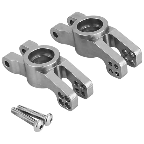 Aluminum Front Rear Swing Arm & Steering Knuckle C-Hub Kit Compatible with 1/14 MJX Hyper Go 14210 14209 H14BM RC Upgrade Parts (Gray) - color: Gray